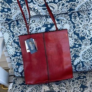 Wilson red leather bag